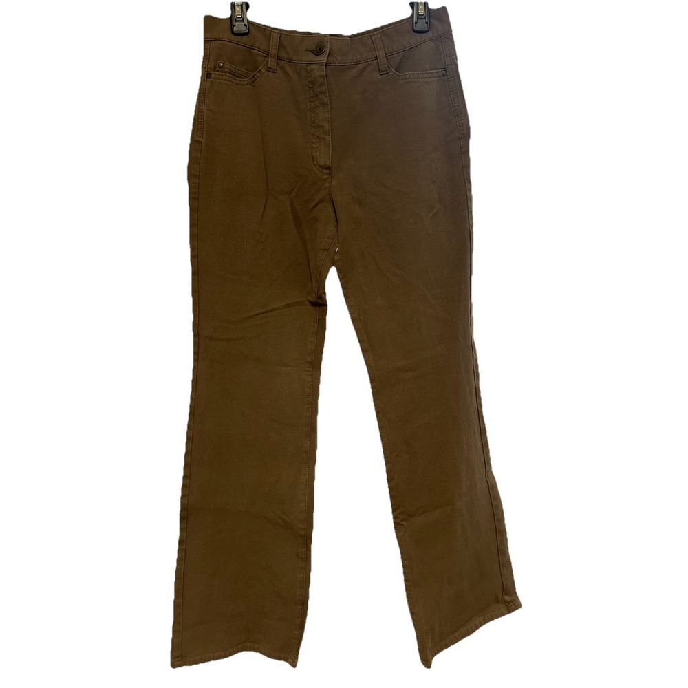 Olsen Europe US 8 Mona Brown Stretch Cotton Boot Cut Pants Jeans 30X30 MSRP $159